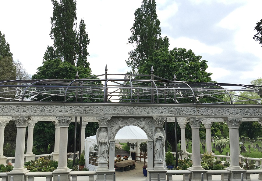 stainless steel arch dome Kensal Green Cemetery