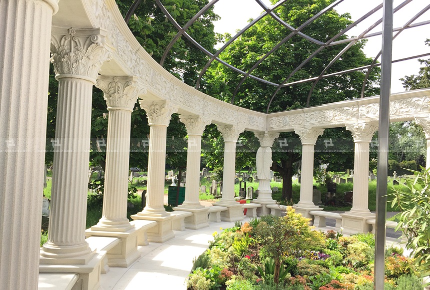 after installation of the stainless steel dome of the gazebo