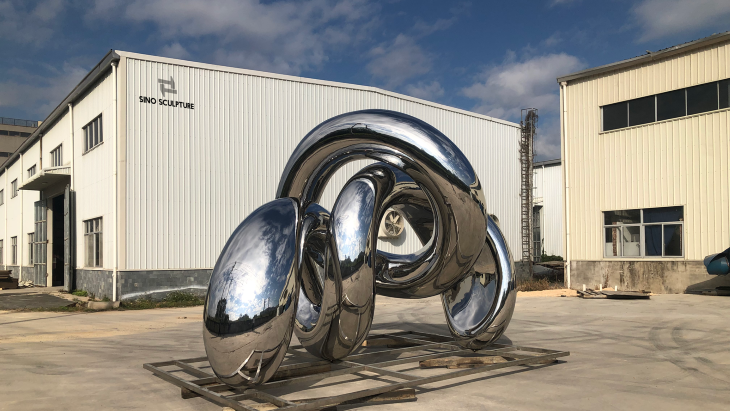 stainless steel urban sculpture fabrication foundry 