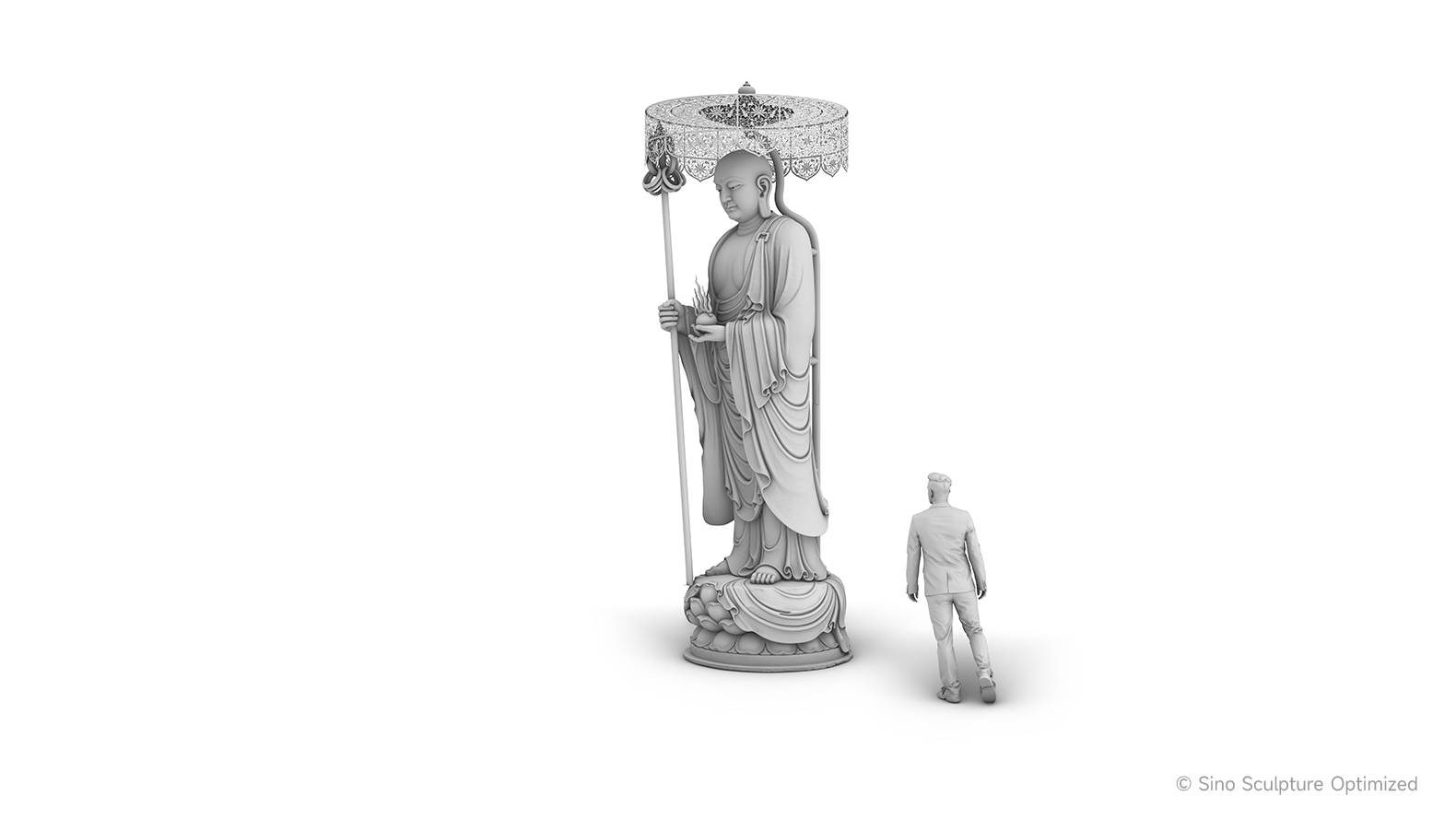 3d Model for custom bronze buddha statue 
