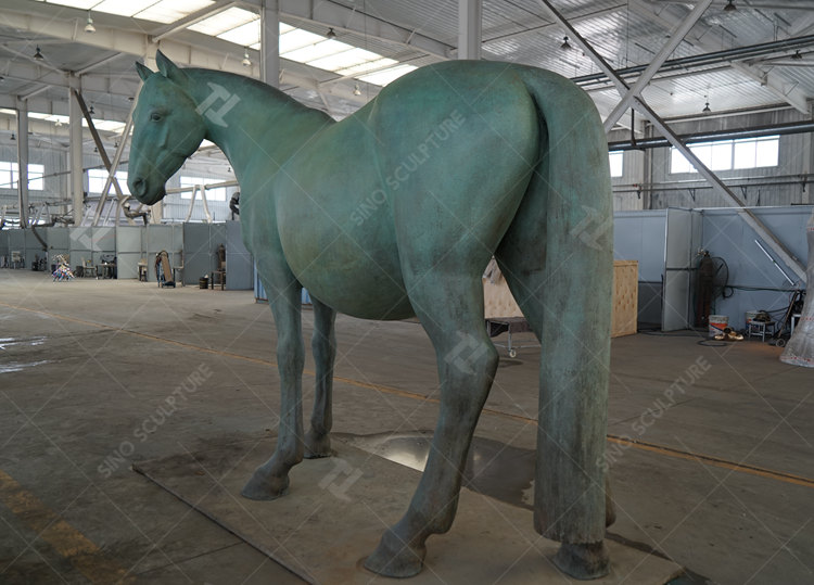 cast bronze horse sculpture
