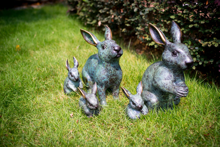 Cast bronze animal sculpture Rabbit