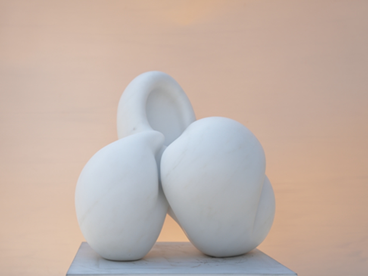 White Marble Bloop Sculpture from Richard Hudson