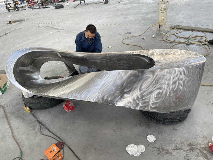 The Production of the Stainless steel Mobius Sculpture