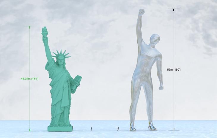 Height Comparison of the The Victor Statue & Statue of Liberty