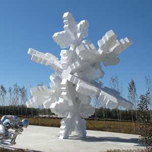 Metal Snowflake Sculptural Artwork