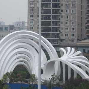 White Out-Door Stainless Steel Monument
