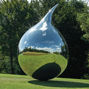 Mirror Polished Stainless Steel Sculpture- TEAR