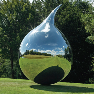 Mirroring Polish Stainless Steel Tear Sculpture 