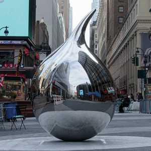 Tear Drop Mirroring Steel Artwork Sculpture