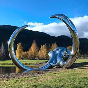 Large Outdoor Contemporary Stainless Steel Sculpture