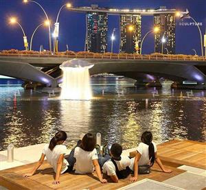 Cloud Nine Raining Sculpture, Singapore