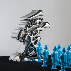 Metal Calligraphy Sculpture