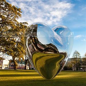 Superb Mirror Stainless Steel Sculpture by Richard Hudson, USA