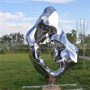 Mirror Forged Stainless Steel Stone Sculpture