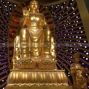 Gaint Gilded Copper Bronze Medicine Buddha Statue 
