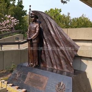 Bronze statue sculpture with patina