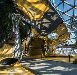 Mirror Stainless Steel Sculpture Discovery Slides