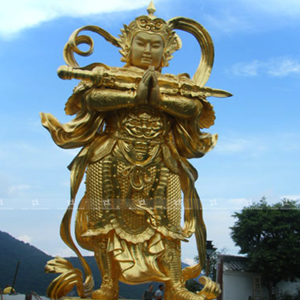 Outdoor Large Customized Gold Leaf Veda Bodhisattva Buddha Statue