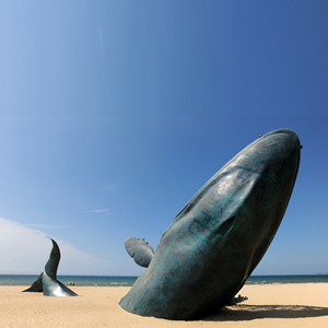 Forging Bronze Whale Sculpture, Large Bronze Animal Statue