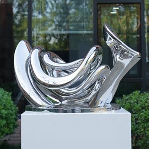 Curved Stainless Steel Abstract Statue
