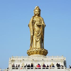 Large Bronze Casting Guanyin Buddha Statue