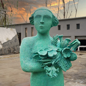 Bronze Sculpture with green patina