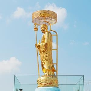 Casting bronze Buddha Ksitigarbha statue in Singapore