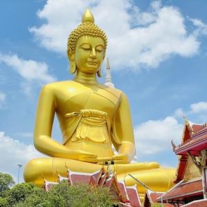 Manufacturer of Large Bronze Buddha Sculpture for Wat Paknam Bhasicharoen, Bangkok, Thailand