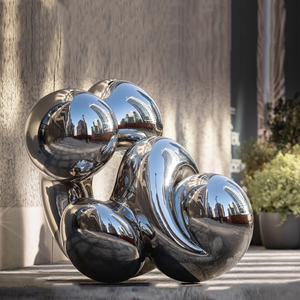 High Mirror Polished Stainless steel Knot Sculpture