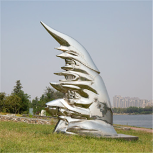Mirror Stainless Steel Fin Sculptures Artwork .forged Steel Fish
