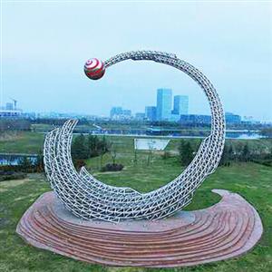 Large Stainless Steel Structure Urban Sculptures