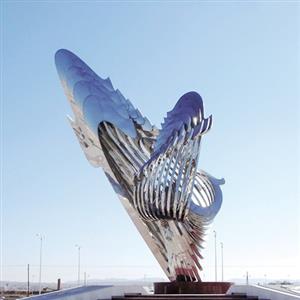 Stainless Steel Urban Sculpture, Large Stainless Steel Art Sculpture