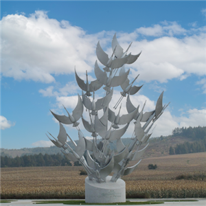 Painted stainless steel sculpture