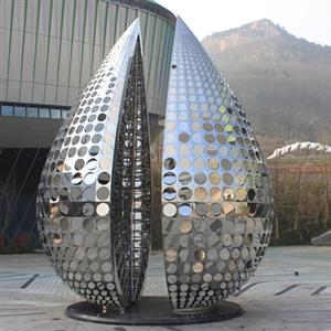 Kinetic Mirror Stainless Steel Sculpture,Wind Sculpture