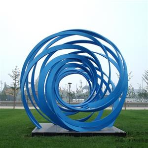 Lacquer coated stainless steel sculpture artwork
