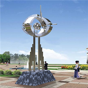 Urabn stainless steel Public Sculpturein Jeddah city, KSA