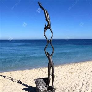 5M High Custom Made Bronze Statues Patina Finish For Outdoor Decor