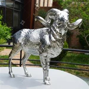 Stainless Steel Bighorn Sheep Sculpture