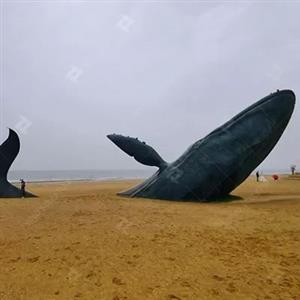 Large Size Forged Whale Bronze Sculpture