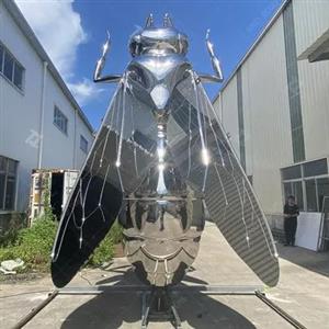 Polished Stainless Steel Bee Sculpture