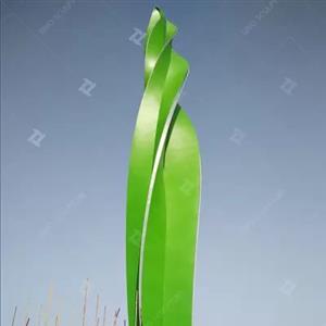 Green Painted 316L Stainless Steel Sculpture Outdoor Growth Sculpture