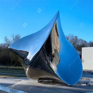 Mirror Polished Stainless Steel Polishing Sculpture-A Pulsing Heart