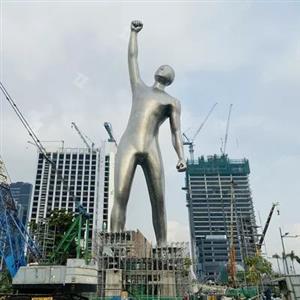 55.5M High Customized Perforated Metal Sculpture , Contemporary Steel Sculpture