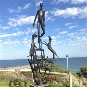 Outdoor Art Bronze Sculptures 6m High Silicon Bronze Cast Statue