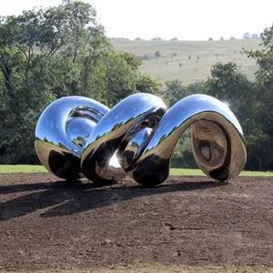 Abstract Stainless Steel Sculpture Mirror Polished For Garden Decoration