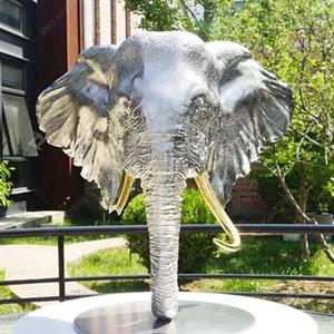 Collection Metal Cast Sculpture , Contemporary Large Metal Elephant Statue