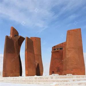 18M High Customized Large Corten Steel Facade Architecture Malan Spirit