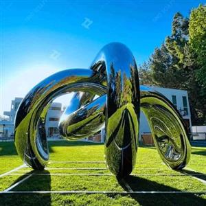 3M Long Mirror Polished Outdoors Stainless Steel Crab Sculpture