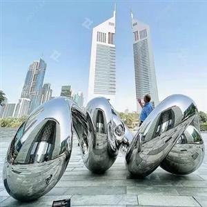 Urban Exhibition Stainless Steel Artwork Outdoor Decor Metal Abstract Art